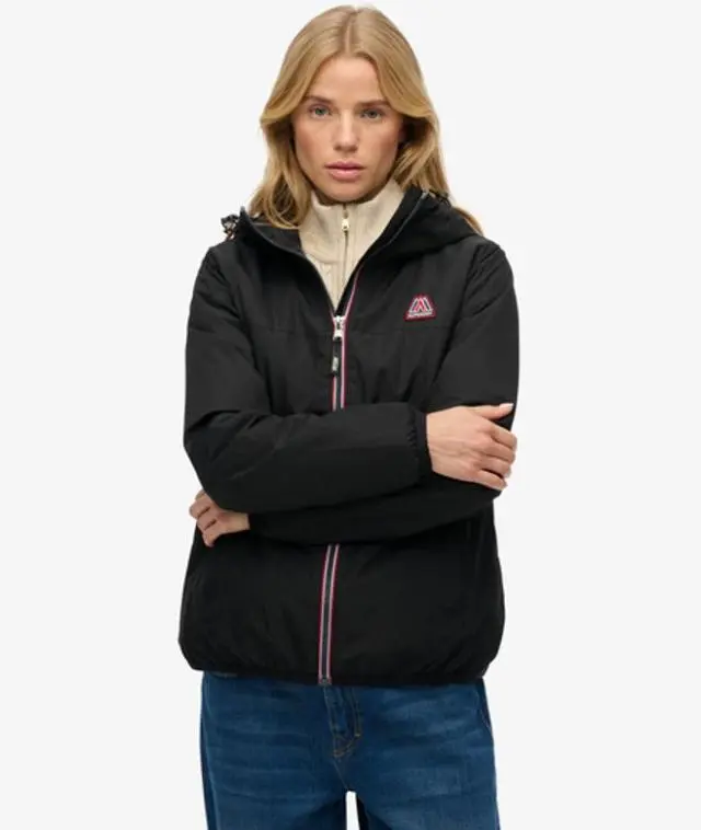 Superdry Women's Essential Tri Windbreaker Jacket Black - 