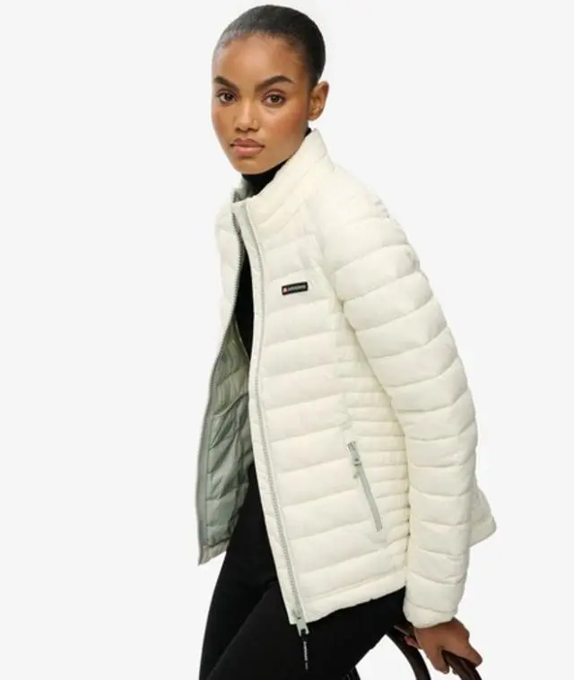 Superdry Women's Fuji Lite Padded Jacket White / Off White - 