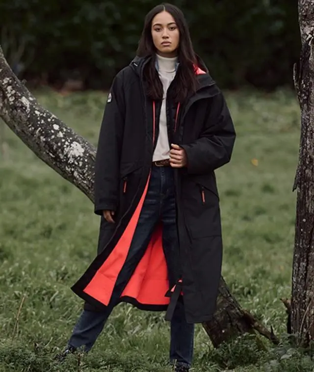 Superdry Women's Ultimate Waterproof Superdry Robe Black - 