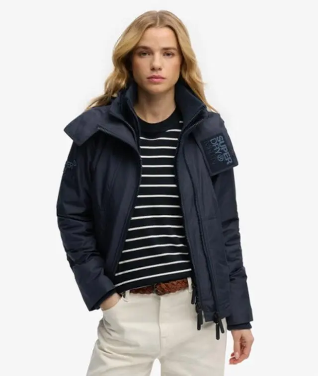 Superdry Women's Hooded Artic Windcheater Jacket Navy / Darkest Navy -