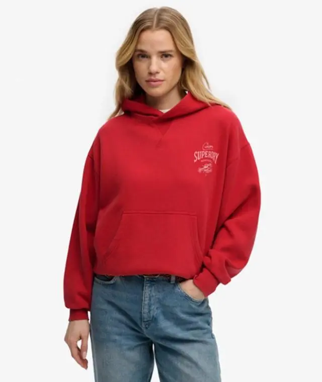 Superdry Women's Heritage Hamptons Hoodie Red / Base Red -