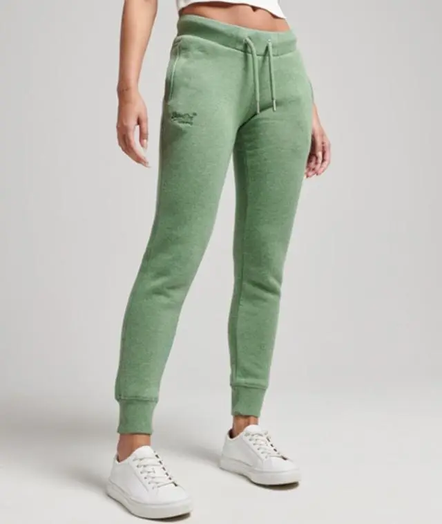 Superdry Women's Organic Cotton Essential Logo Joggers Green / Winter Mint Marl - 