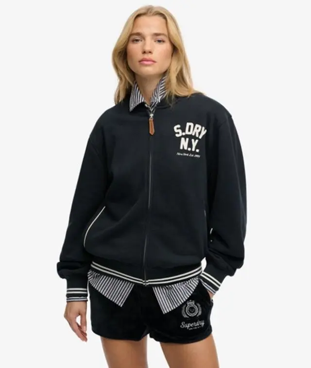 Superdry Women's Country Club Jersey Bomber Navy / Eclipse Navy - 