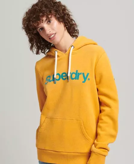Superdry Women's Core Logo 80s Hoodie Gold / Thrift Gold - 