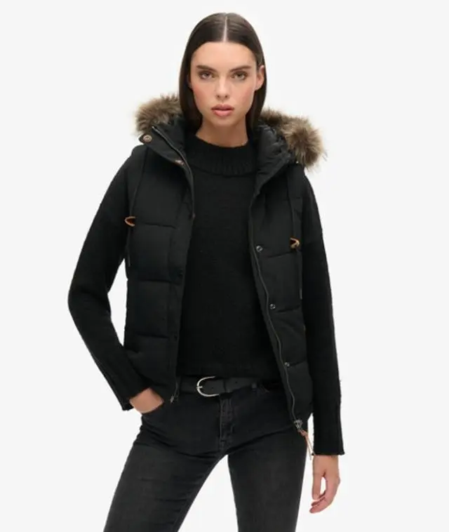 Superdry & Co Women's Everest Faux Fur Gilet Black - 