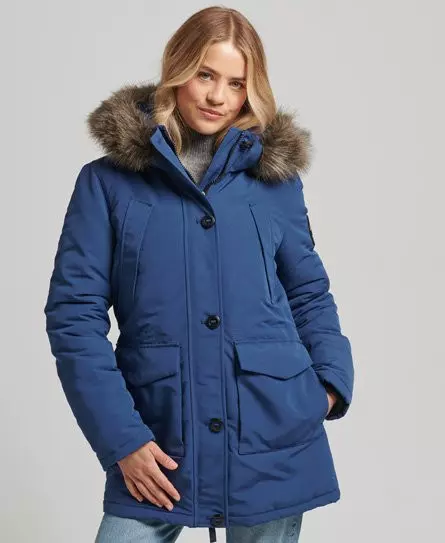 Superdry Women's Everest Parka Coat Navy / Twilight Navy - 