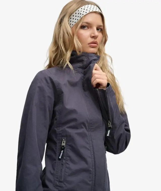 Bench x Superdry & Co Women's Bench High Neck Peached Jacket Grey / Charcoal/ Dune -