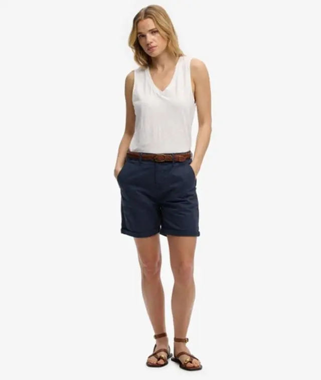 Superdry Women's Chino Shorts Navy / Nautical Navy -