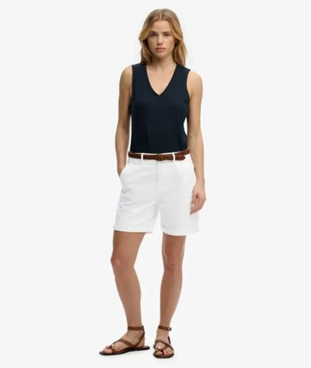 Superdry Women's Chino Shorts White -