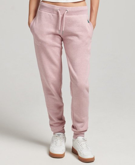 Superdry Women's Organic Cotton Essential Logo Joggers Pink / Soft Pink Marl - 