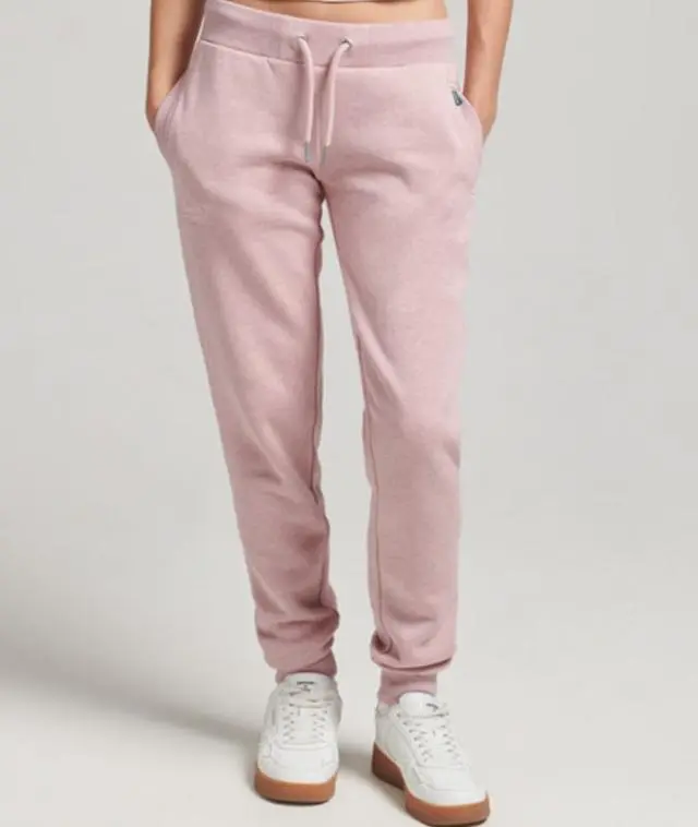Superdry Women's Organic Cotton Essential Logo Joggers Pink / Soft Pink Marl - 