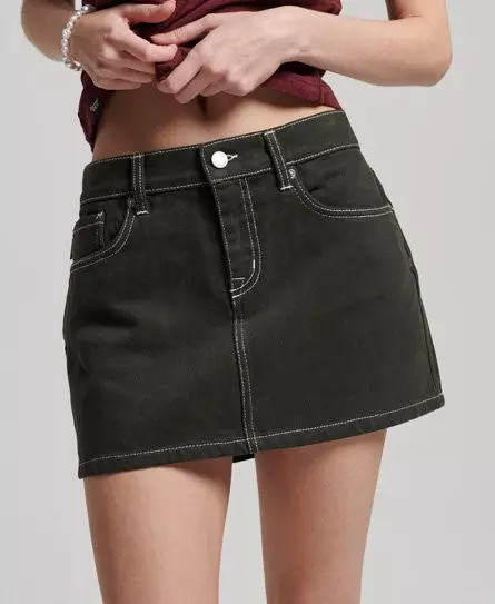 Superdry Women's Workwear Mini Skirt Green / Surplus Goods Olive - 