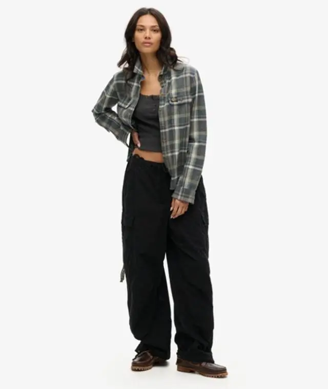 Superdry & Co Women's Baggy Parachute Pants Black - 