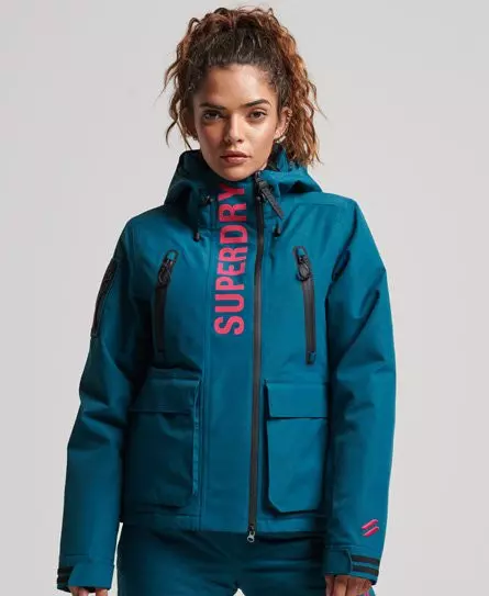 Superdry Women's Sport Ultimate Rescue Jacket Turquoise / Deep Atlantic Teal - 