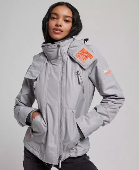 Pockets For Women Superdry Women s Mountain SD Windcheater Jacket Light Grey Dove Grey