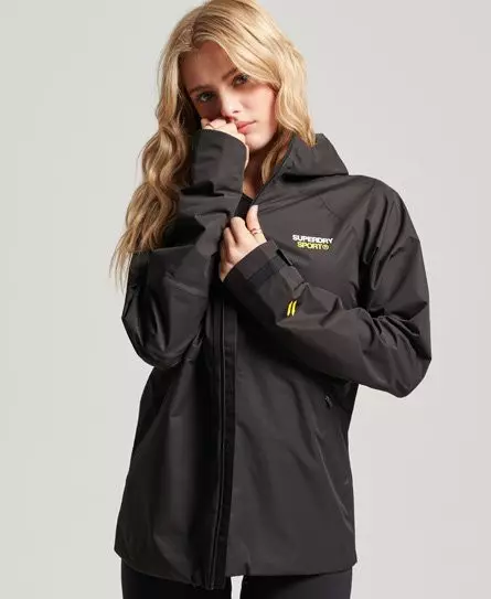 Superdry Women's Sport Waterproof Jacket Black - 