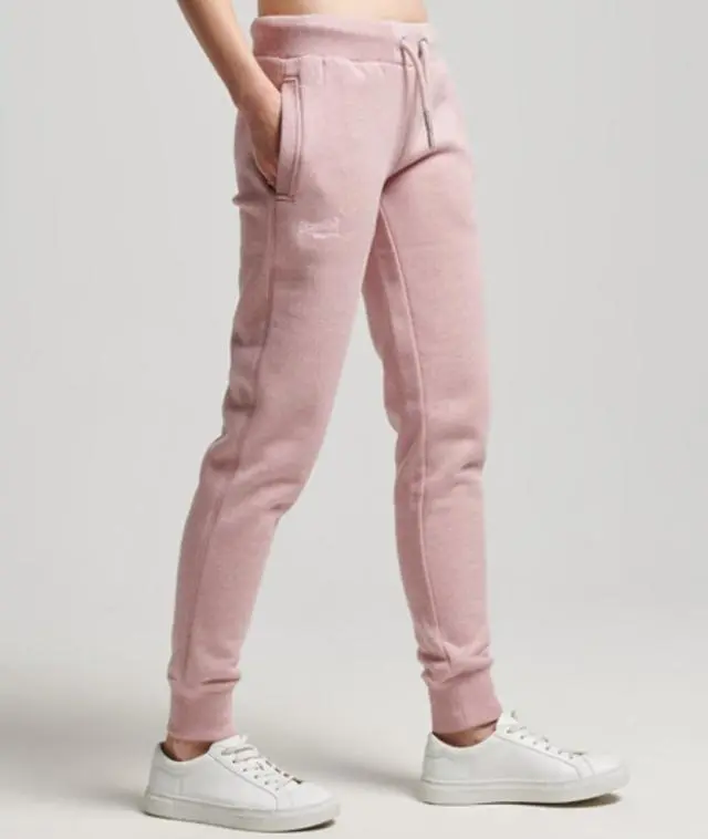 Superdry & Co Women's Vintage Logo Embroidered Joggers Pink / LA Soft Pink Marl - 