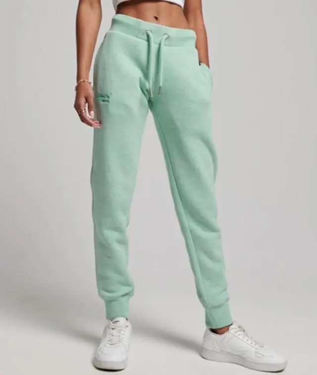 Superdry Women's Vintage Logo Embroidered Joggers Green / Minted Marl - 