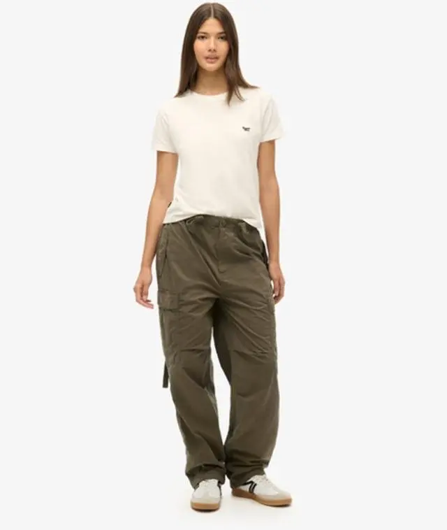 Superdry & Co Women's Parachute Grip Pants Green / Olive Night - 