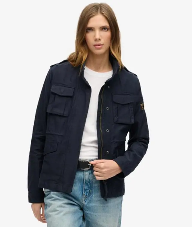 Superdry Women's Vintage M65 Jacket Navy / Eclipse Navy - 