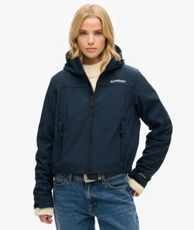 Superdry & Co Women's Code Trekker Hooded Softshell Jacket Navy / Eclipse Navy - 