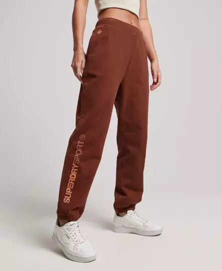 Superdry Women's Sport Core Joggers Brown / Fired Brick Brown - 