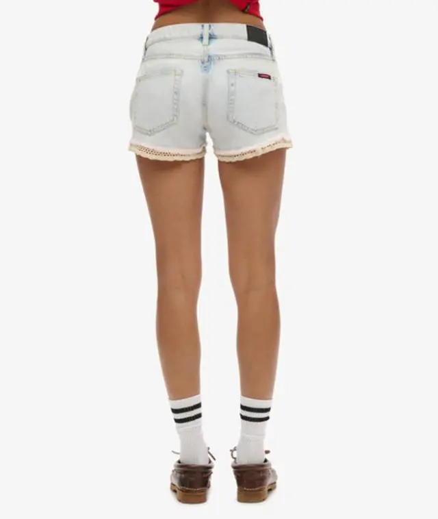 Superdry & Co Women's Denim Hot Shorts Light Blue / Pale Icy Blue - 