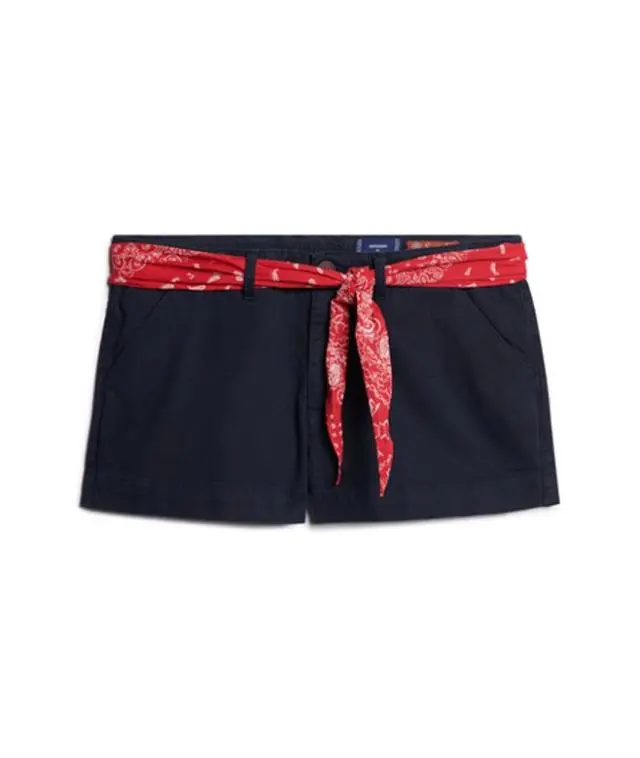 Superdry Women's Chino Hot Shorts Navy / Eclipse Navy - 
