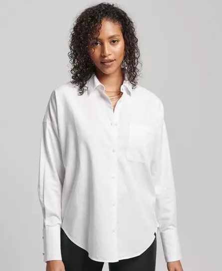 Superdry Women's Studios Contemporary Shirt White / Optic - 