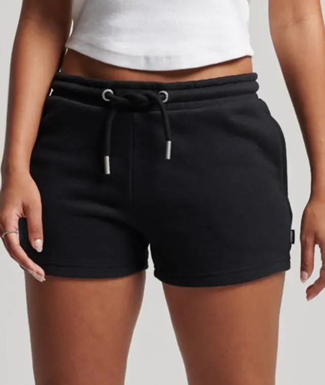 Superdry Women's Vintage Logo Embroidered Jersey Shorts Black - 