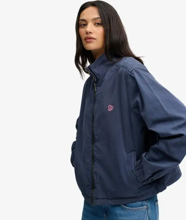 Superdry & Co Women's Cotton Harrington Jacket Navy / Standard Navy - 