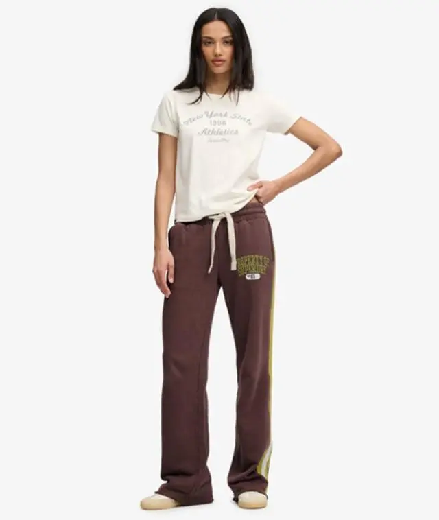 Superdry & Co Women's Cult Hockey Jogger Brown / French Roast Brown -