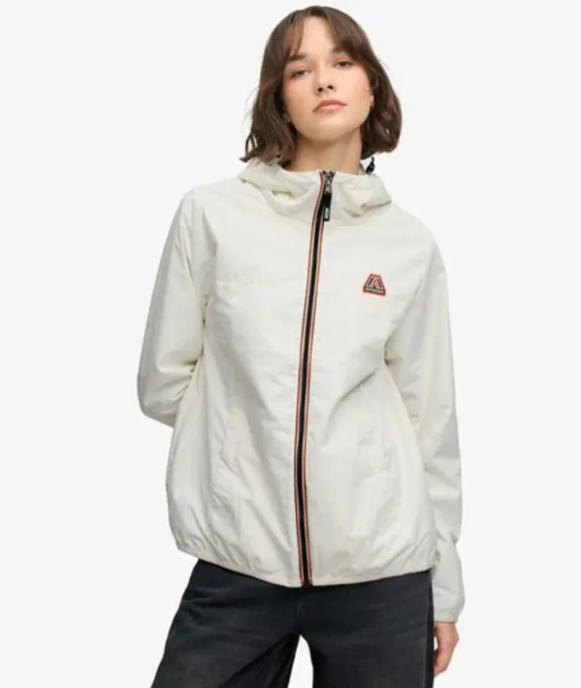 Superdry & Co Women's Essential Tri Windbreaker Jacket White / Off White - 