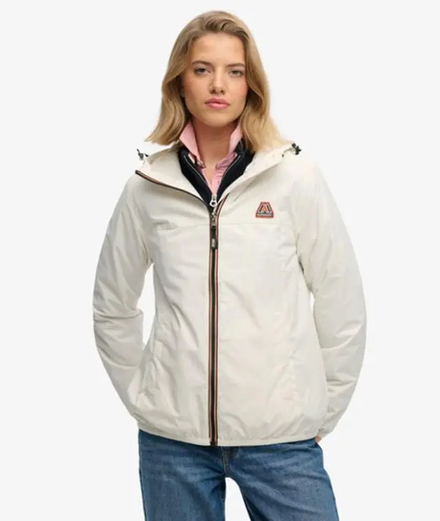 Superdry & Co Women's Essential Tri Windbreaker Jacket White / Off White -