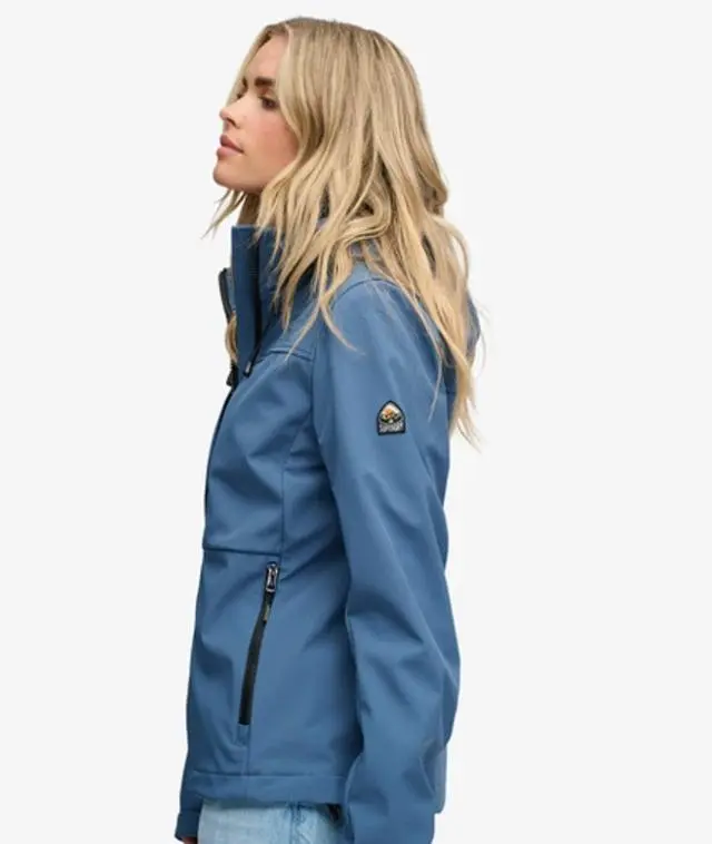 Superdry & Co Women's Hooded Classic Trekker Jacket Blue / Dry Slate Blue - 