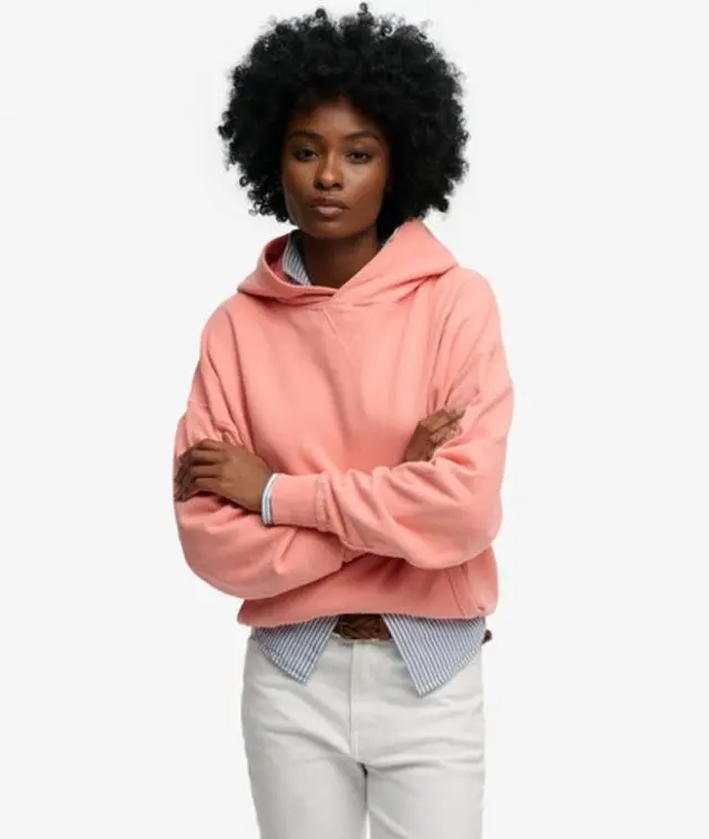 Superdry & Co Women's Studios Relaxed Hoodie Pink / Peach Amber Pink -