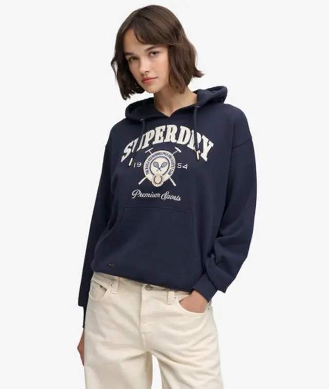 Superdry & Co Women's Country Crest Hoodie Navy / Darkest Navy - 