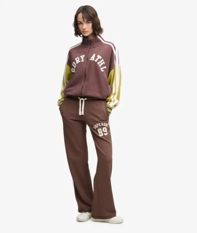 Superdry & Co Women's Athletic Essentials Hockey Joggers Brown / Chestnut Brown - 