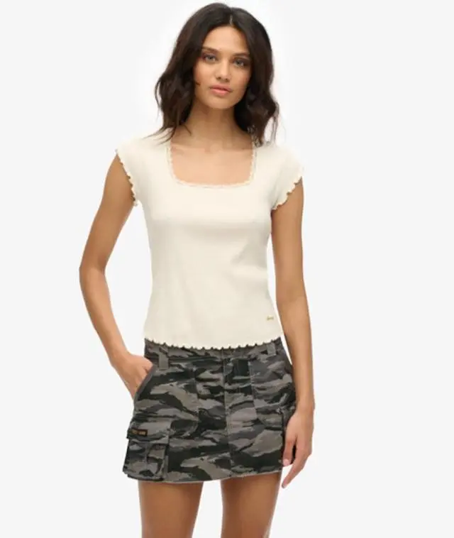 Superdry Women's Utility Parachute Skirt Grey / Wave Tiger Camo - 