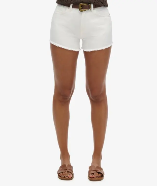 Superdry & Co Women's High Rise Denim Shorts White / Optic - 