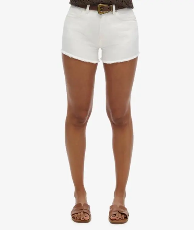 Superdry & Co Women's High Rise Denim Shorts White / Optic - 