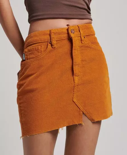 Superdry Women's Vintage Cord Mini Skirt Brown / Pumpkin Spice Brown - 