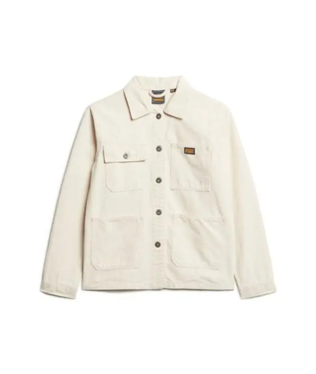 Superdry & Co Women's Organic Cotton Vintage Chore Jacket Cream / Oatmeal - 