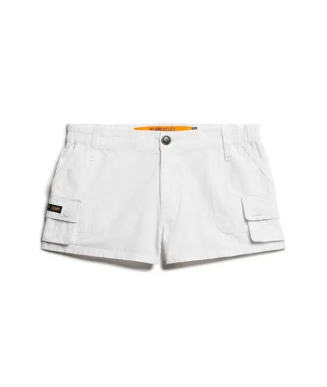 Superdry Women's Utility Cargo Shorts White / Optic - 
