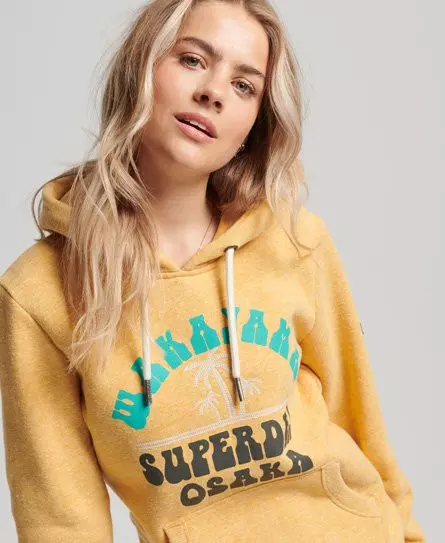 Pockets For Women Superdry Women s Vintage Great Outdoors Hoodie Yellow Yellow Snowy