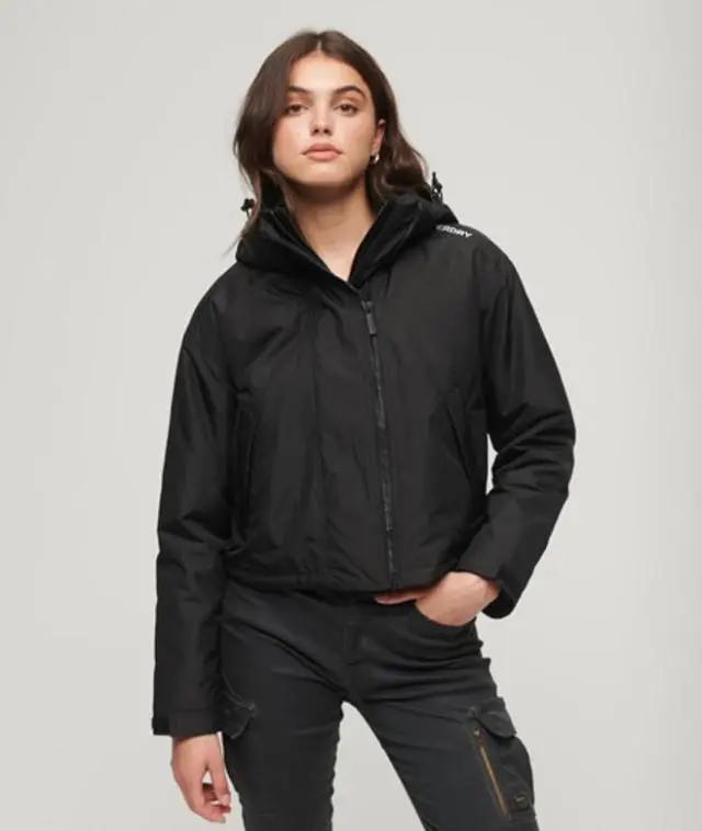 Superdry & Co Women's Code Sd-windcheater Jacket Black / Black Grid - 
