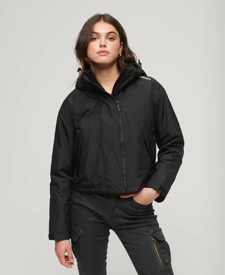 Superdry Women's Code Sd-windcheater Jacket Black / Black Grid - 