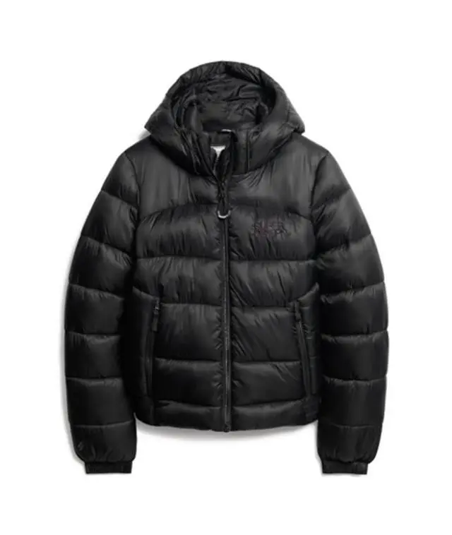 Superdry Women's Sports Puffer Bomber Jacket Black - 
