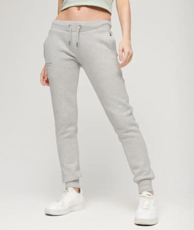 Superdry Women's Essential Logo Joggers Light Grey / Glacier Grey Marl - 