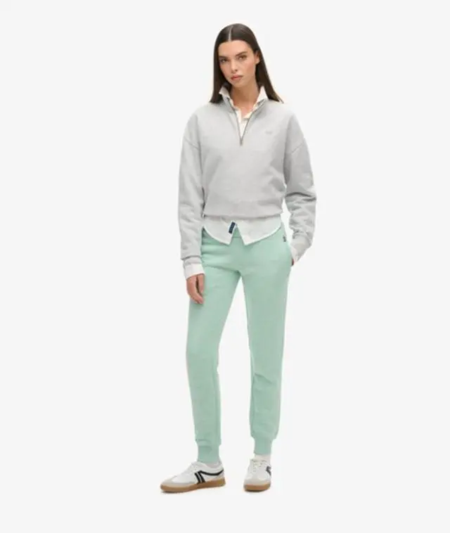 Superdry Women's Essential Logo Joggers Green / Minted Green Marl -